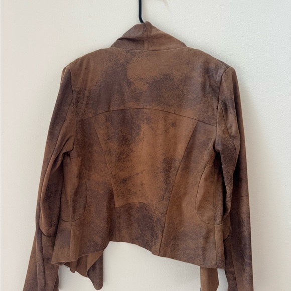 Silence + Noise Brown Leather Jacket - Picture 3 of 3